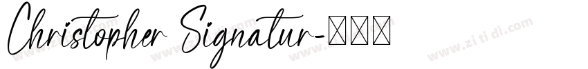 Christopher Signatur字体转换